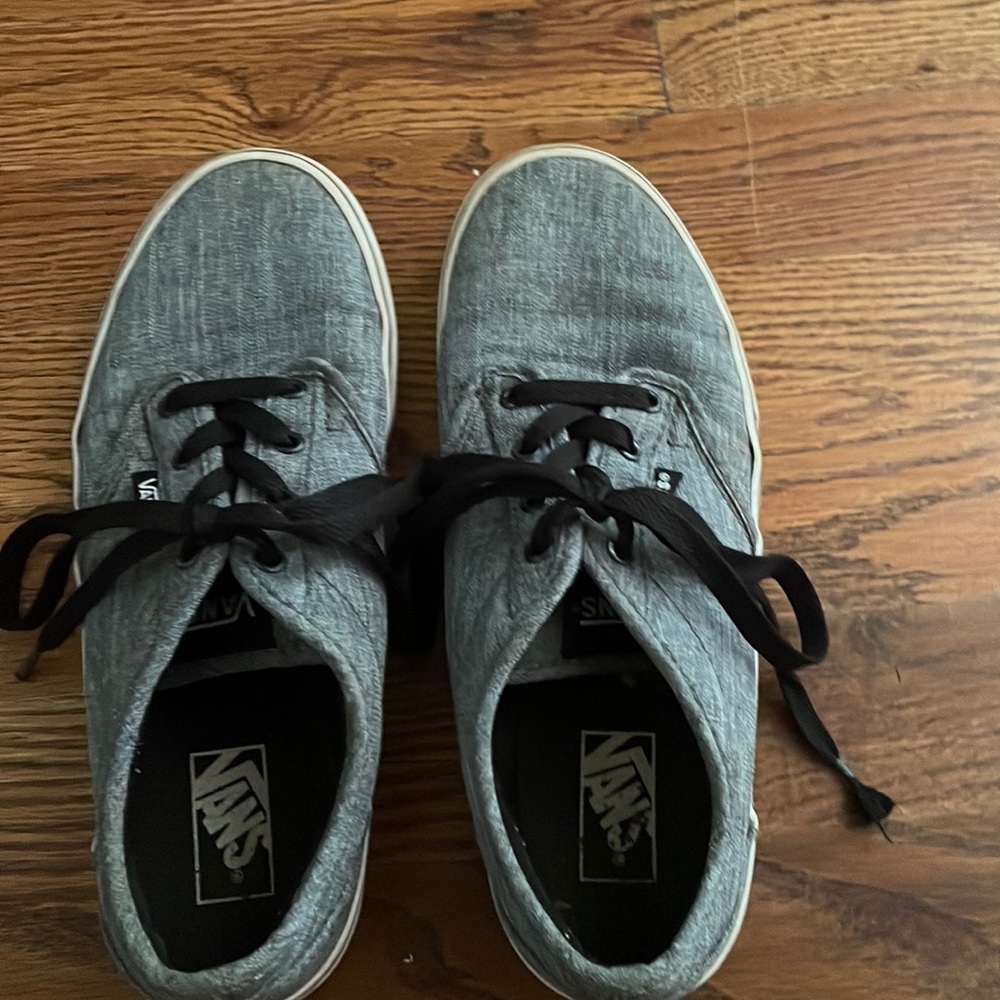 Size 4  grey and black vans